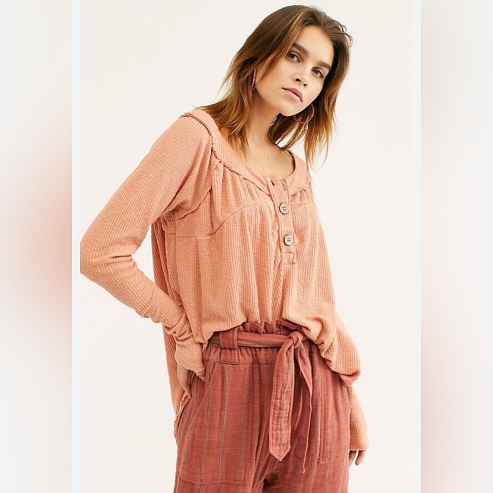 Free People We The Free Thermal Ribbed Henley